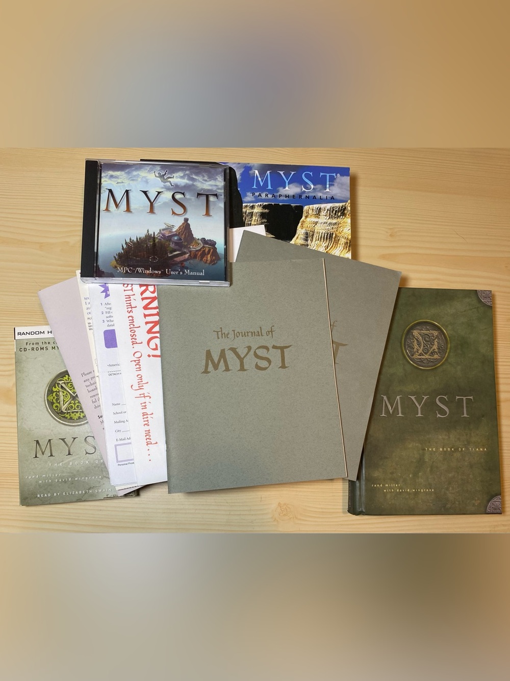 Myst Bundle PC Big Box Game Complete Hardback Book Audiobook Cassette Tiana D’ni